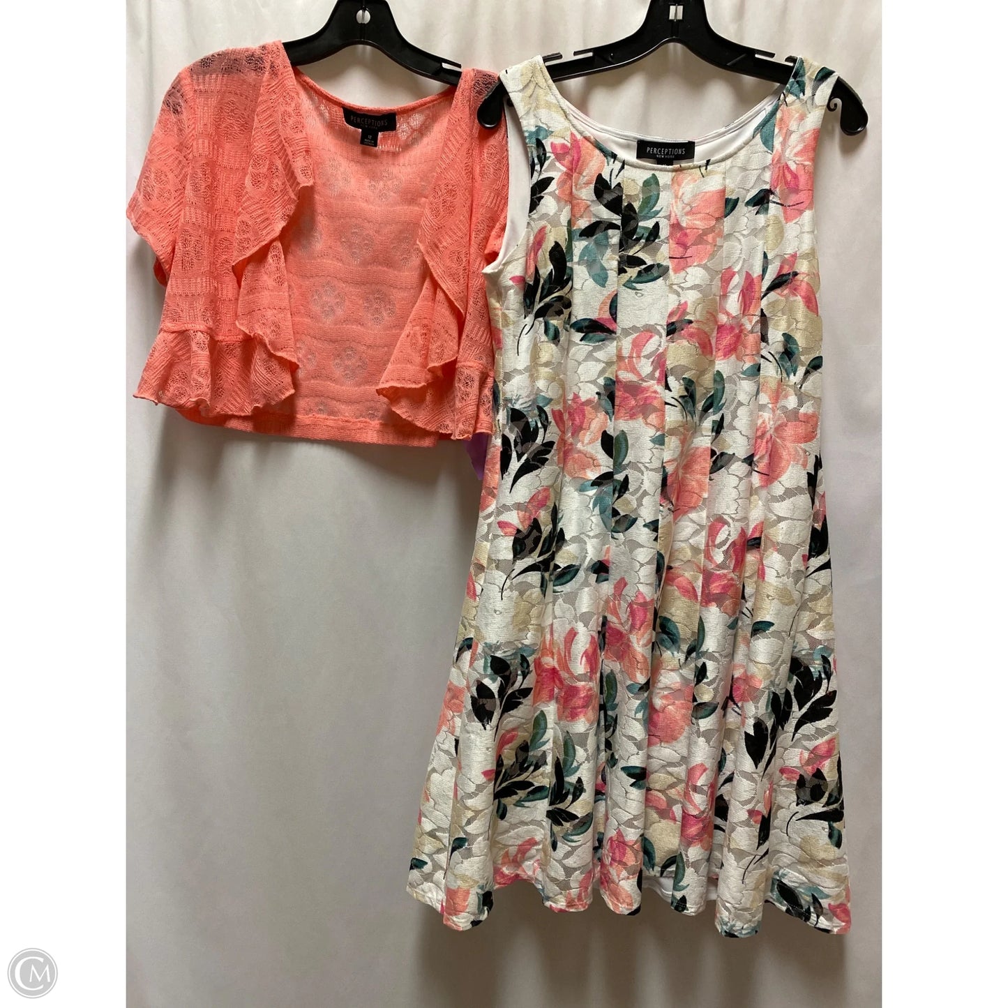 Dress Set 2pc By Perceptions In Pink, Size: L