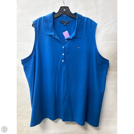 Top Sleeveless By Tommy Hilfiger In Blue, Size: 3x