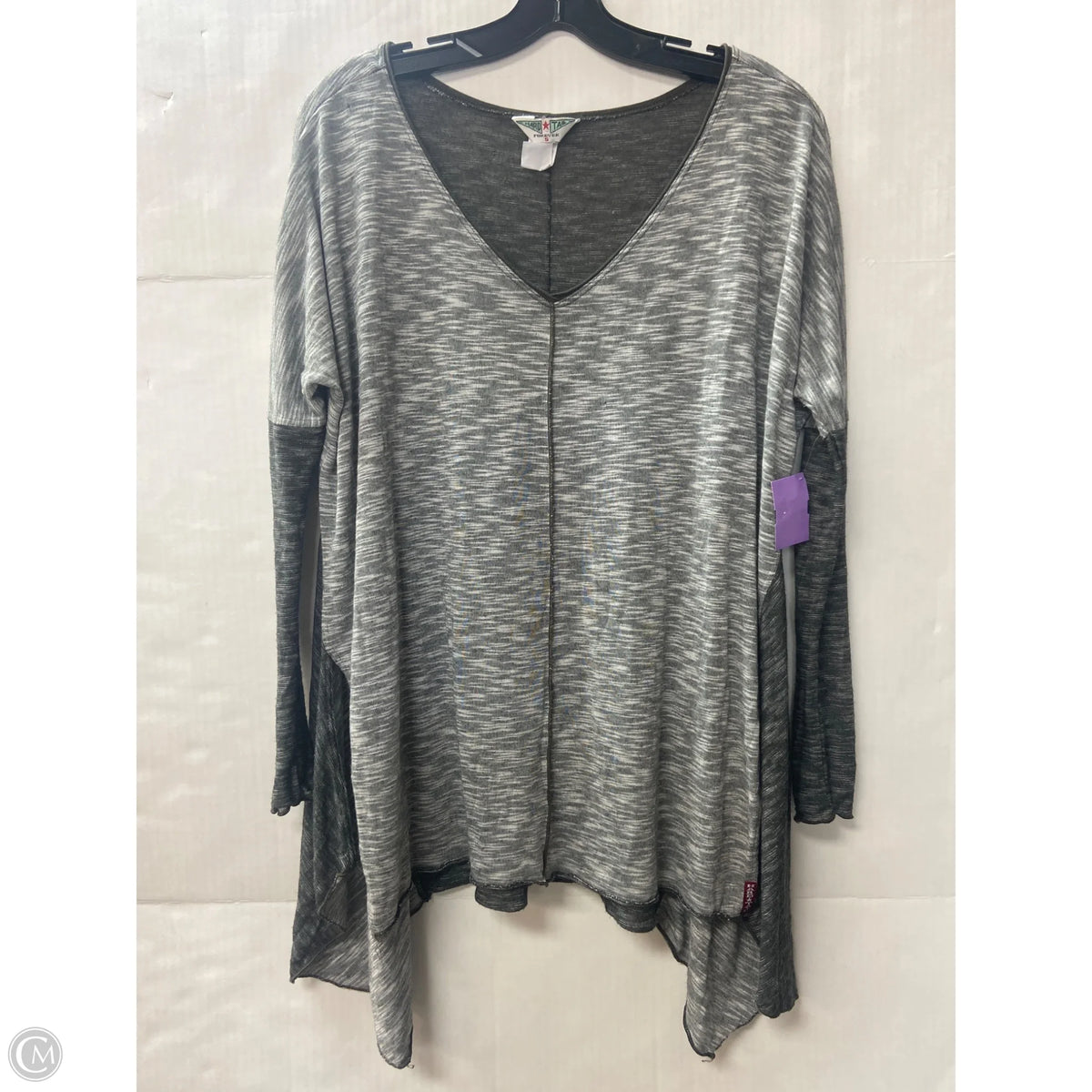 Top Long Sleeve By Hardtail In Grey, Size: S