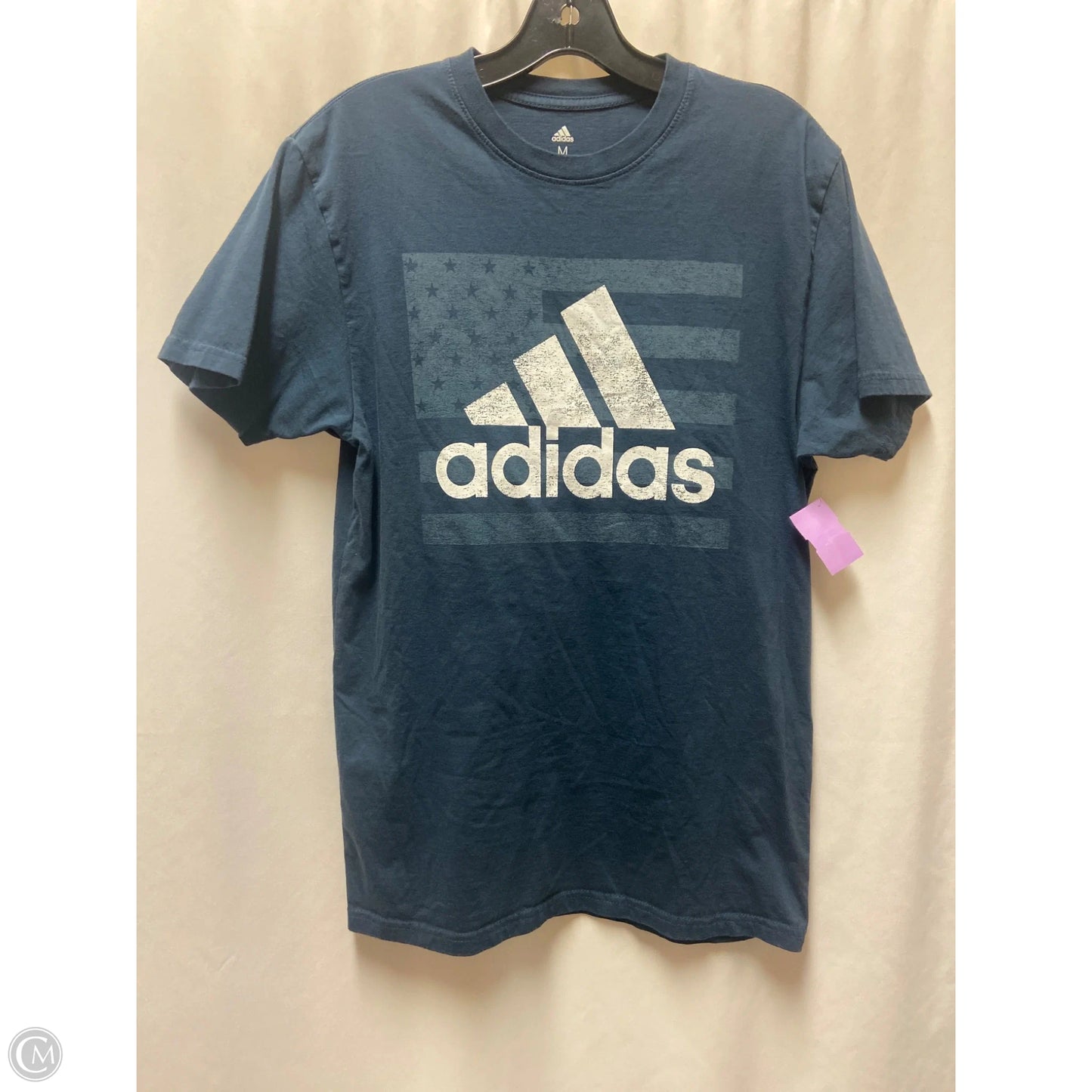 Top Short Sleeve By Adidas In Blue, Size: M