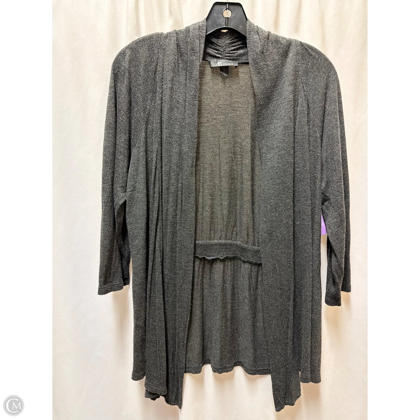 Cardigan By Ab Studio In Grey, Size: Xl