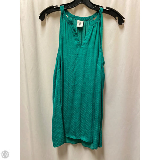 Top Sleeveless By Cabi In Green, Size: M
