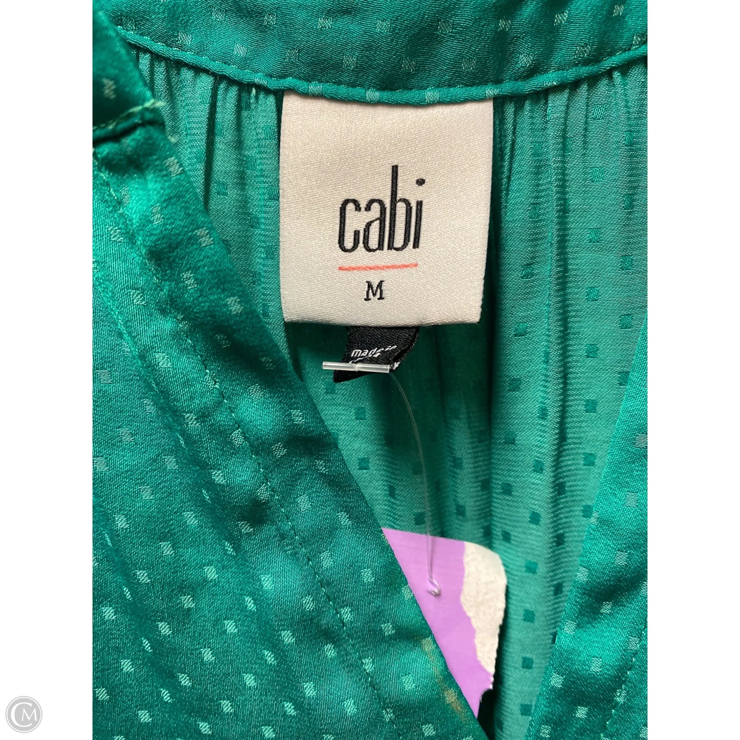 Top Sleeveless By Cabi In Green, Size: M