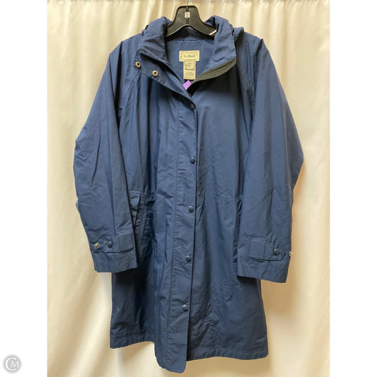 Coat Trench Coat By L.l. Bean In Blue, Size: M