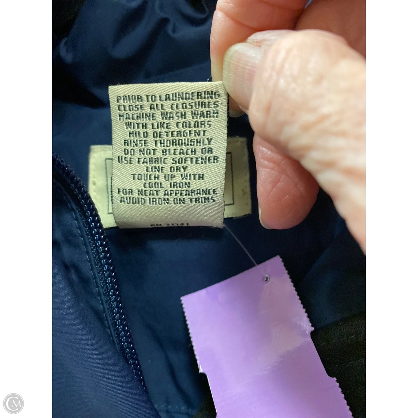 Coat Trench Coat By L.l. Bean In Blue, Size: M