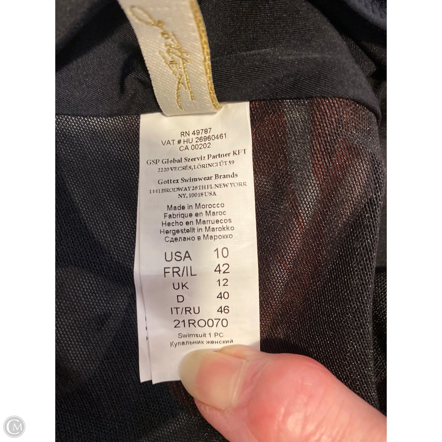 Swimsuit By Gottex In Black, Size: M