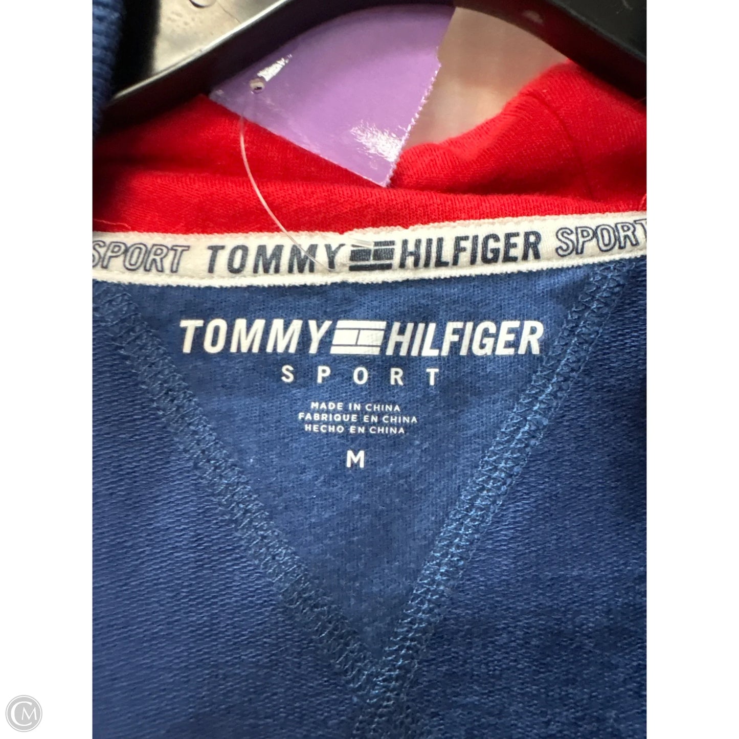 Sweatshirt Hoodie By Tommy Hilfiger In Navy, Size: M