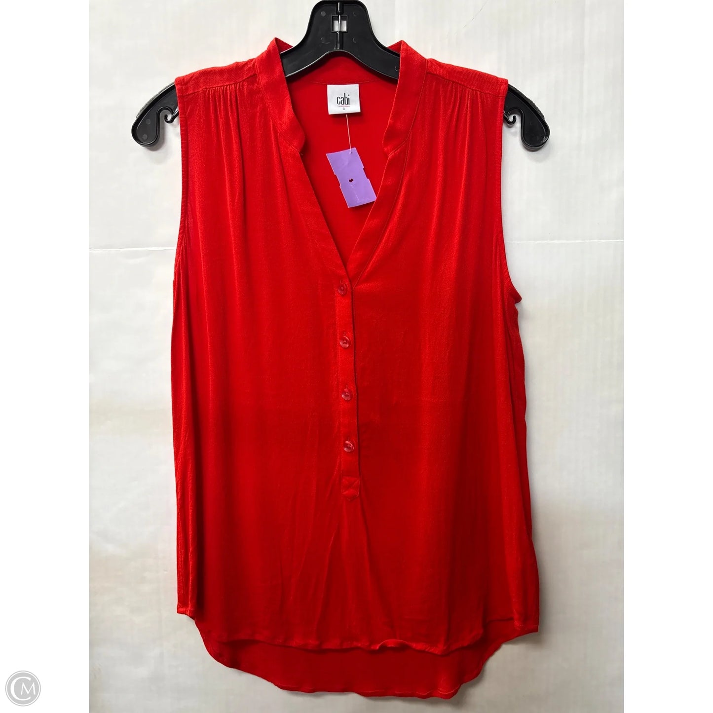 Top Sleeveless By Cabi In Red, Size: S
