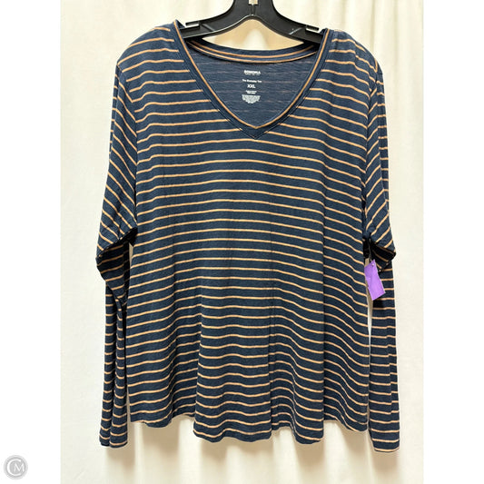 Top Long Sleeve By Sonoma In Navy, Size: Xxl
