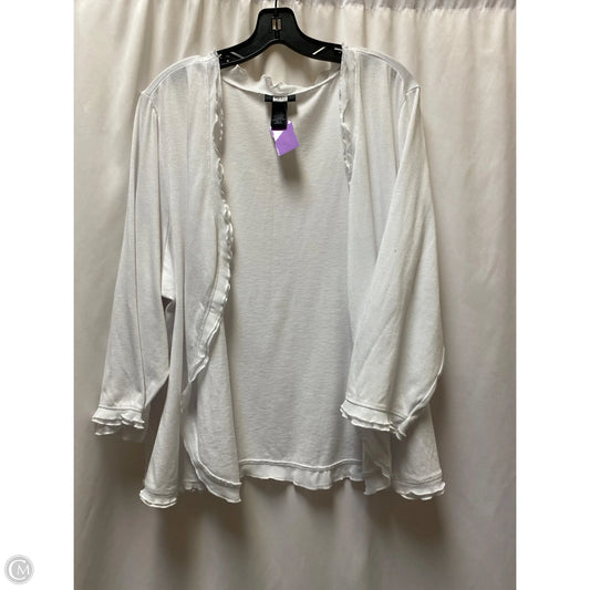 Cardigan By Studio 1940 In White, Size: 4x