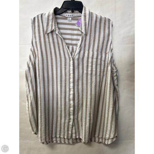 Top Sleeveless By Clothes Mentor In Tan, Size: 3x