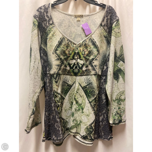 Top Long Sleeve By Clothes Mentor In Green, Size: 3x