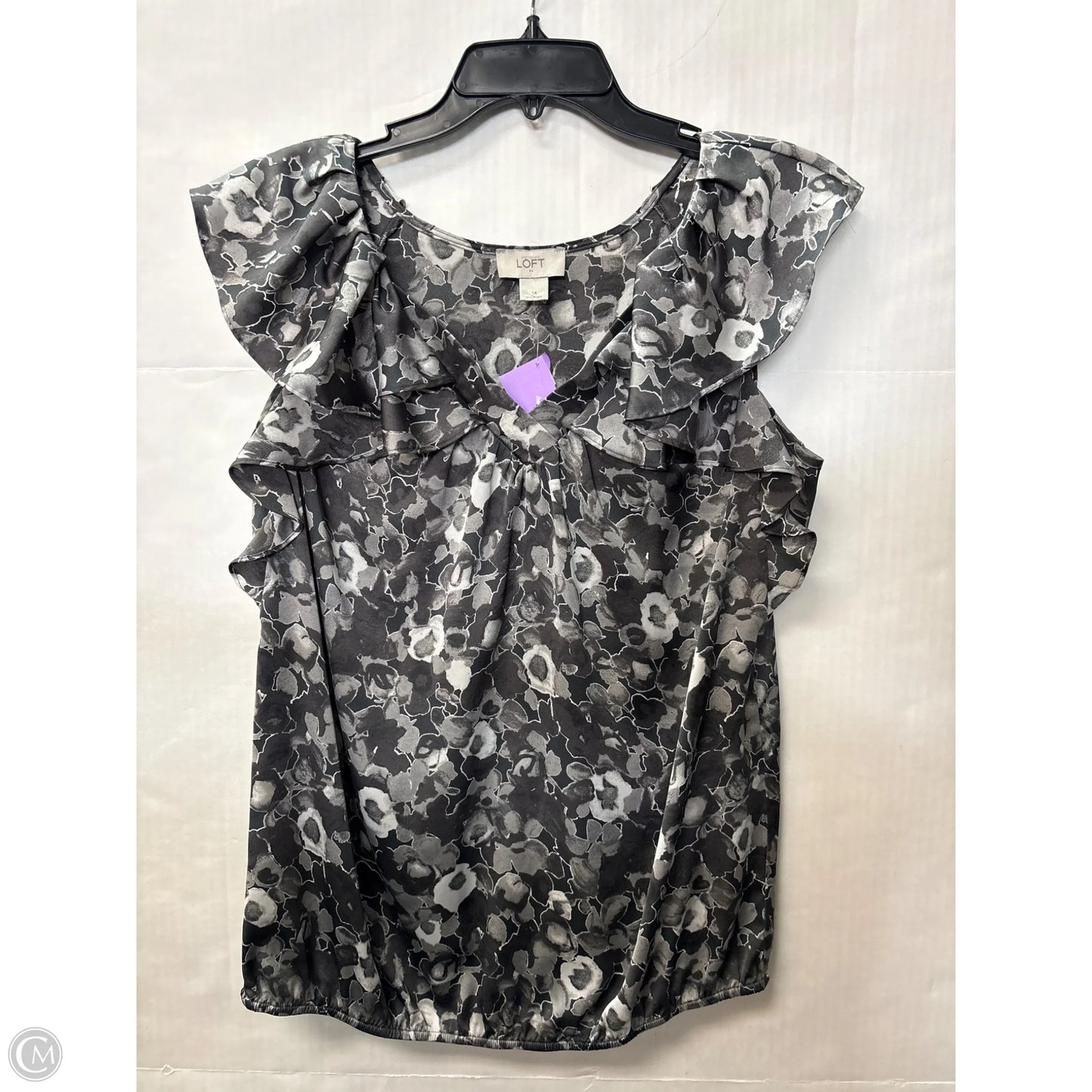Top Sleeveless By Loft In Grey, Size: M