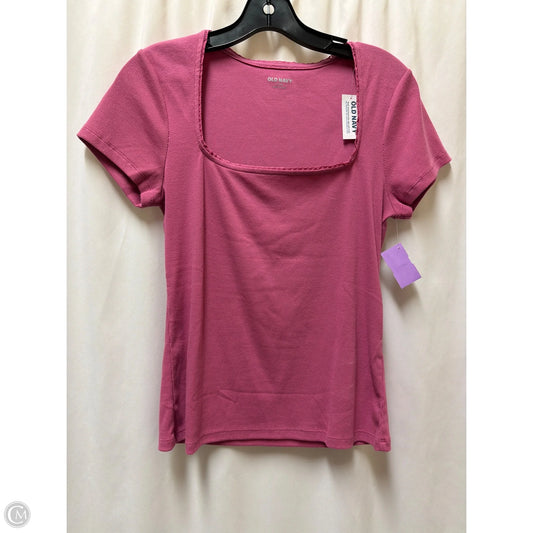 Top Short Sleeve By Old Navy In Pink, Size: L