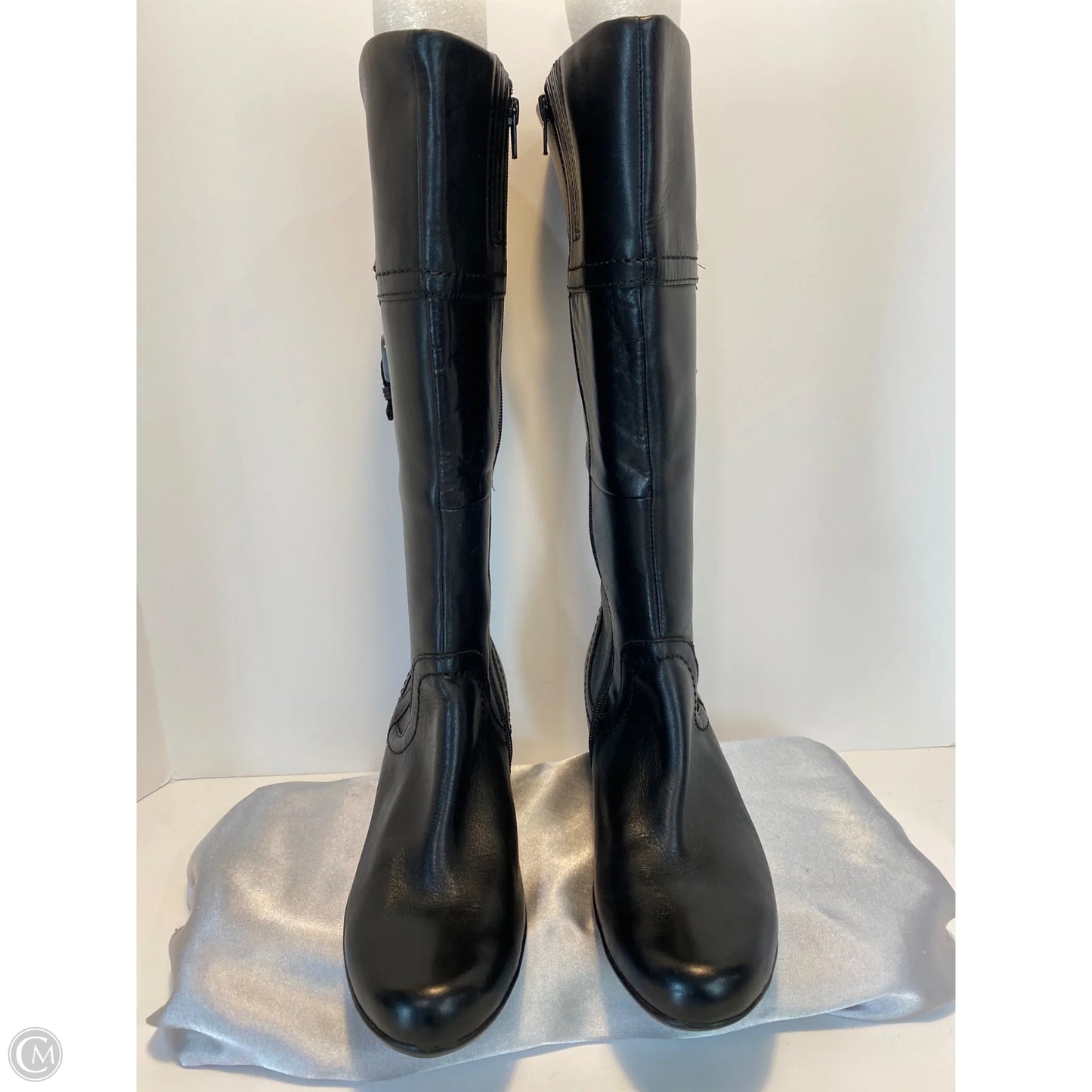 Boots Knee Heels By Clark’s in Black, : Size 8.5 W