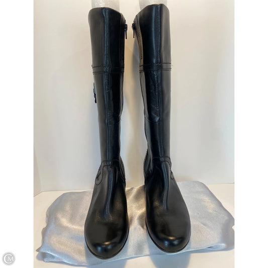 Boots Knee Heels By Clark’s in Black, : Size 8.5 W