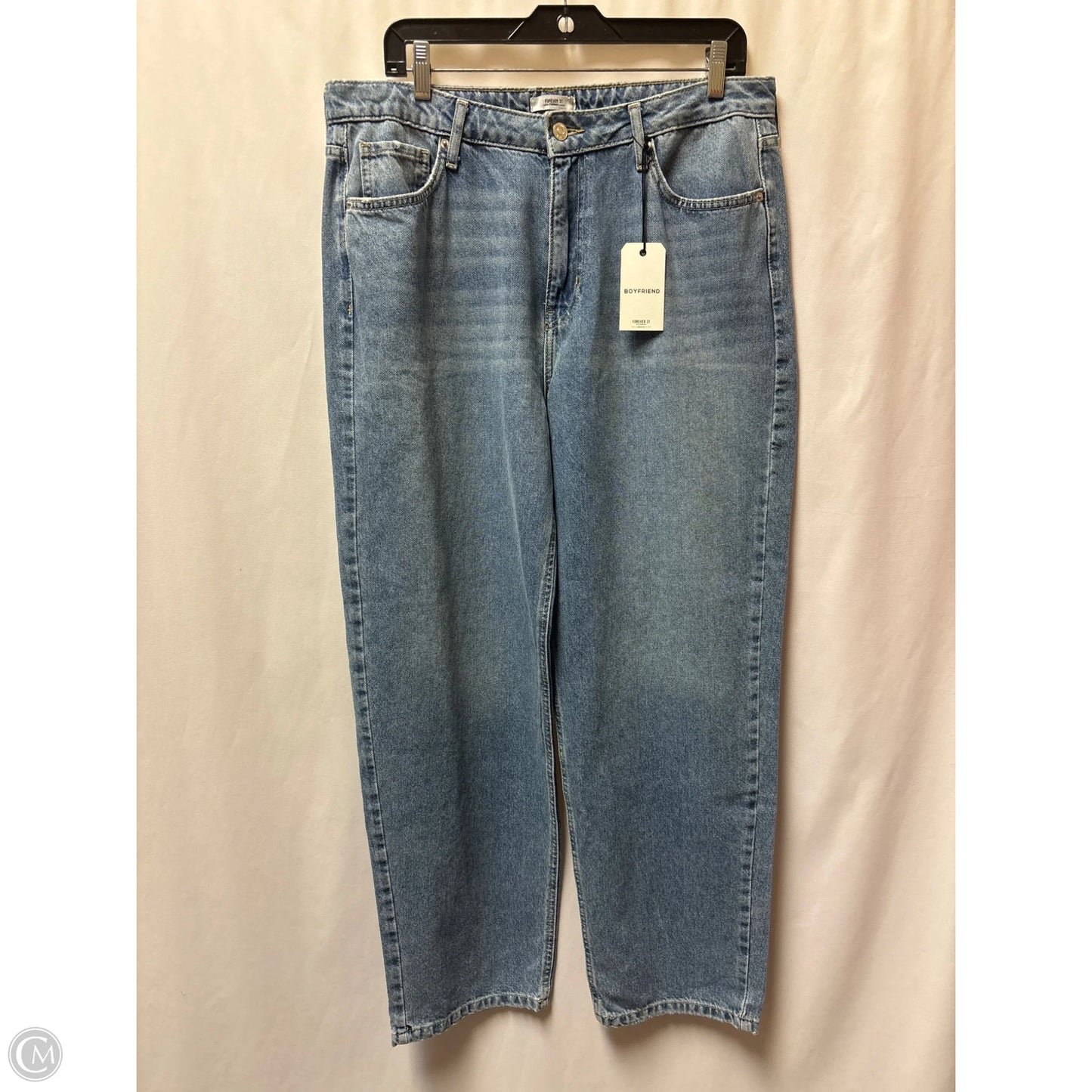 Jeans Boyfriend By Forever 21 In Blue Denim, Size: 12