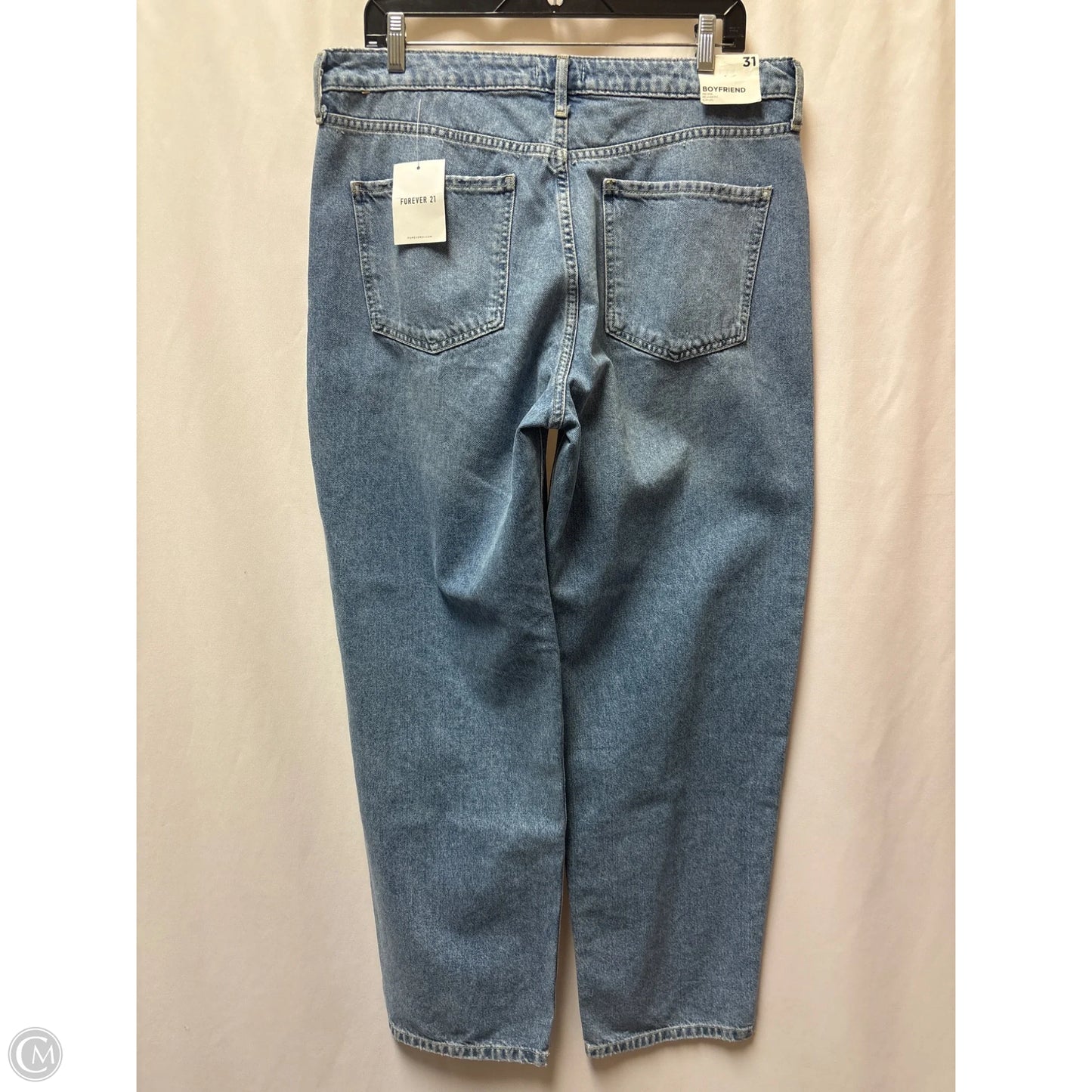 Jeans Boyfriend By Forever 21 In Blue Denim, Size: 12