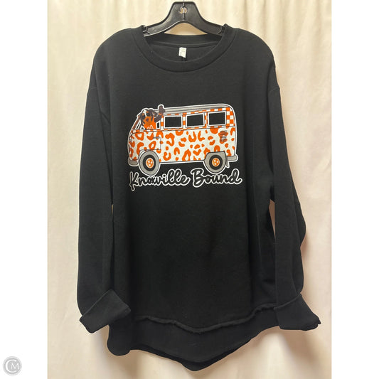 Sweatshirt Crewneck By Clothes Mentor In Black, Size: 2x