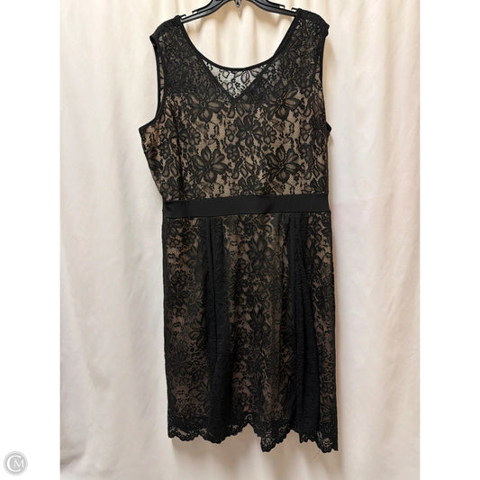Dress Casual Midi By Clothes Mentor In Black, Size: 2x
