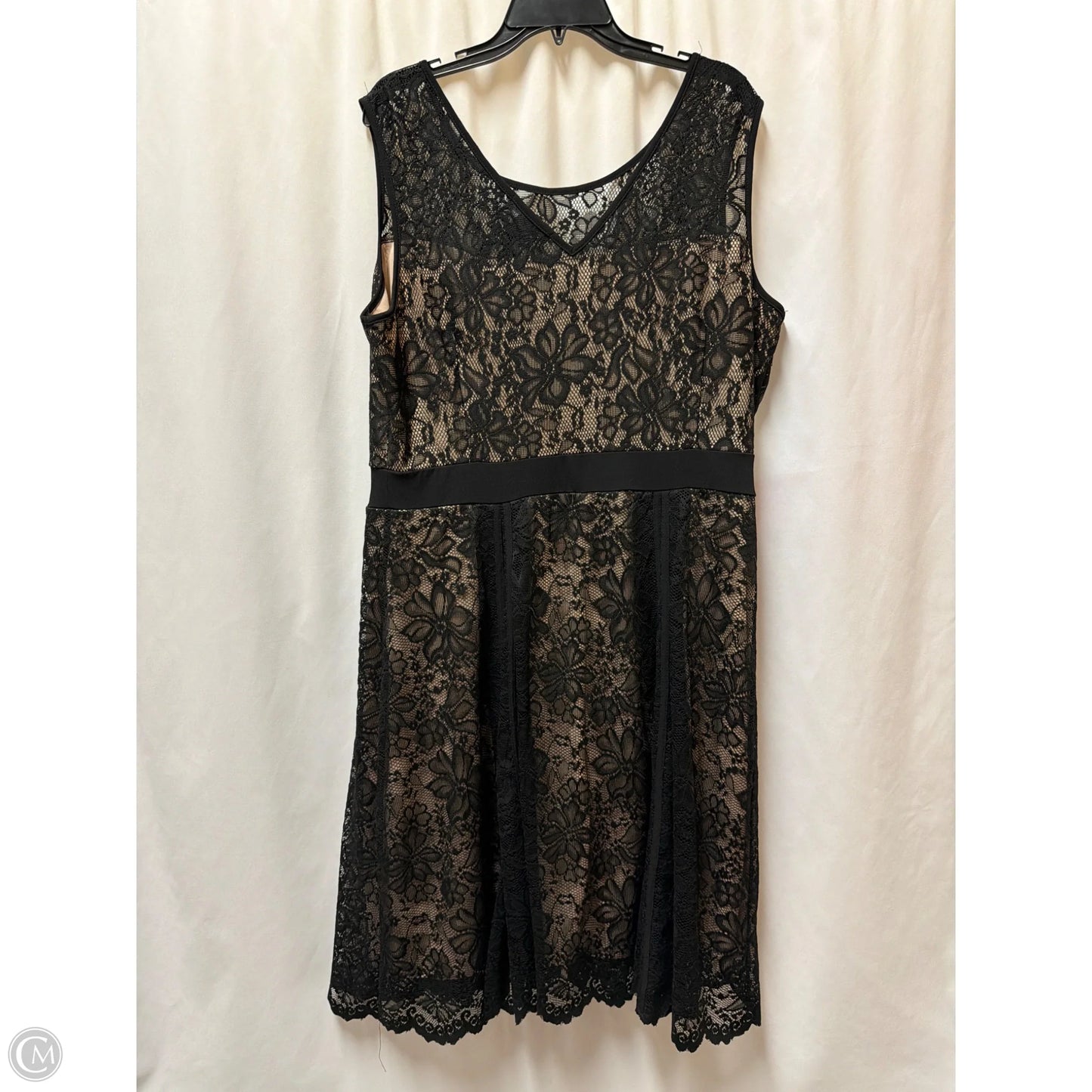 Dress Casual Midi By Clothes Mentor In Black, Size: 2x