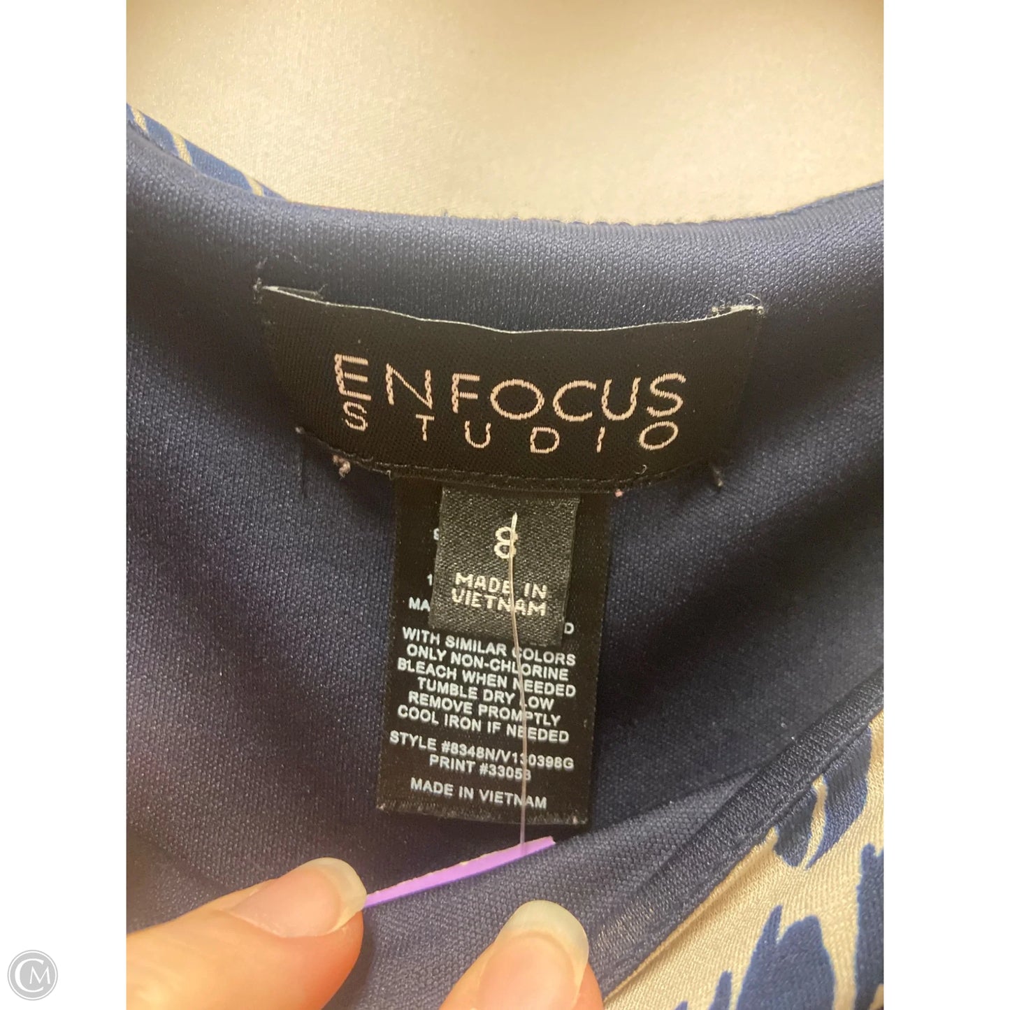 Dress Casual Midi By Enfocus In Navy, Size: M