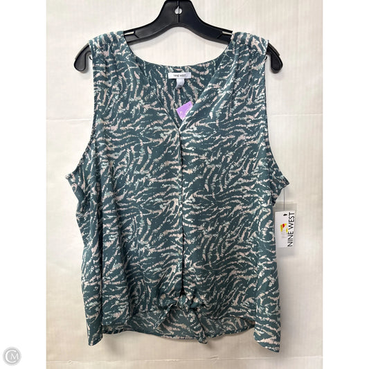 Top Sleeveless By Nine West In Blue, Size: Xxl