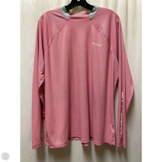 Top Athletic Long Sleeve By Columbia In Pink, Size: Xl