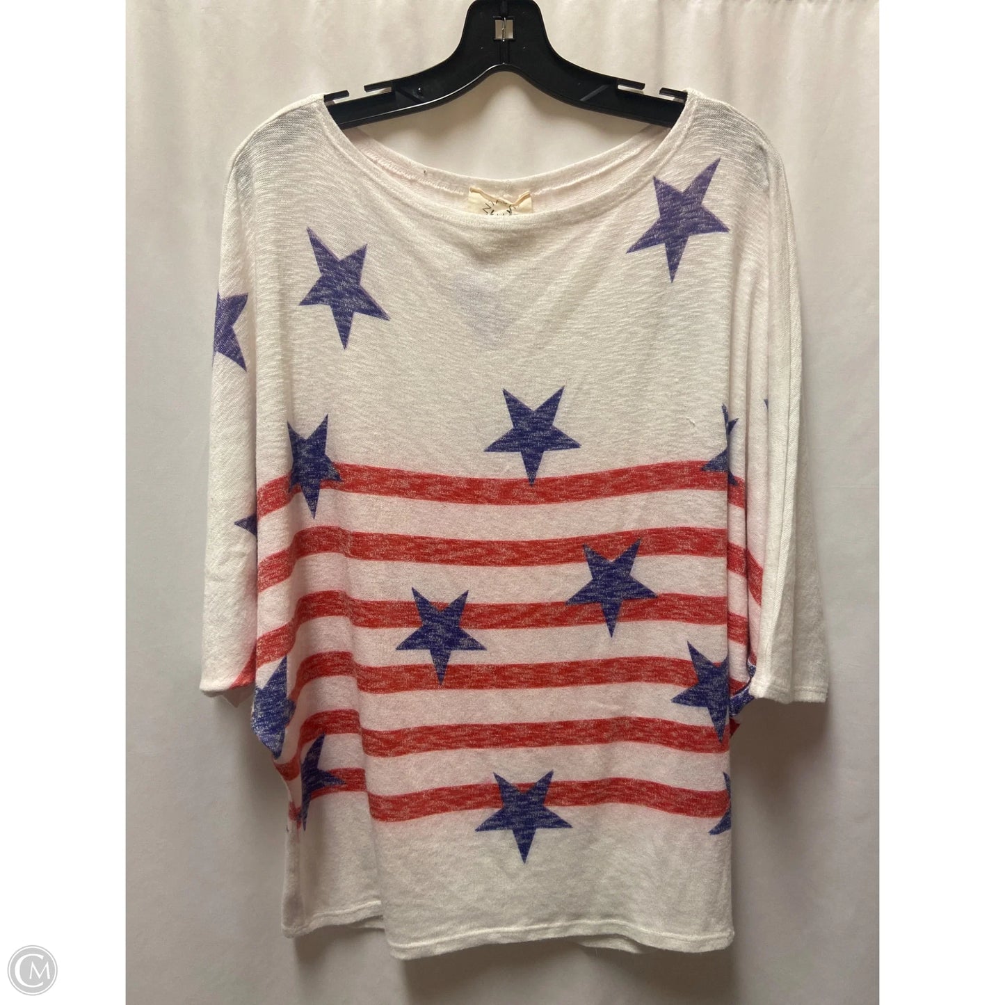 Top 3/4 Sleeve By Fantastic Fawn In White, Size: M