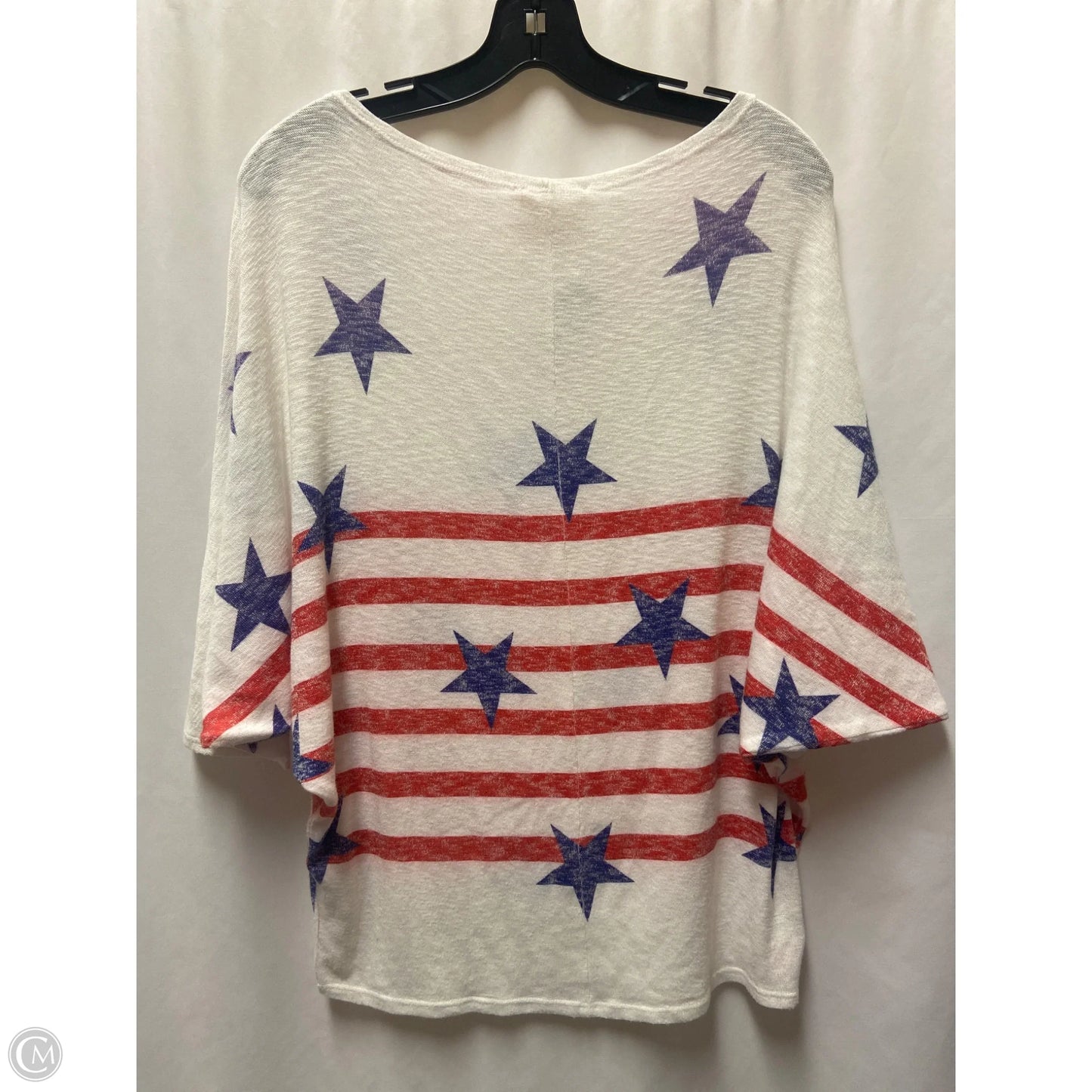 Top 3/4 Sleeve By Fantastic Fawn In White, Size: M