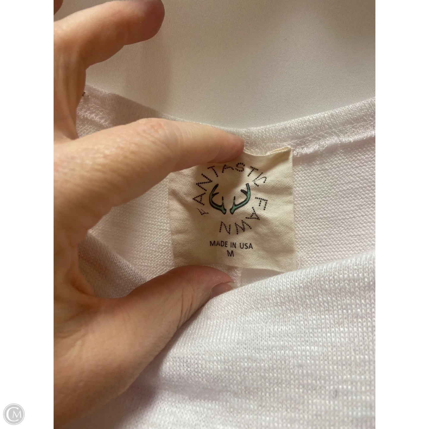 Top 3/4 Sleeve By Fantastic Fawn In White, Size: M
