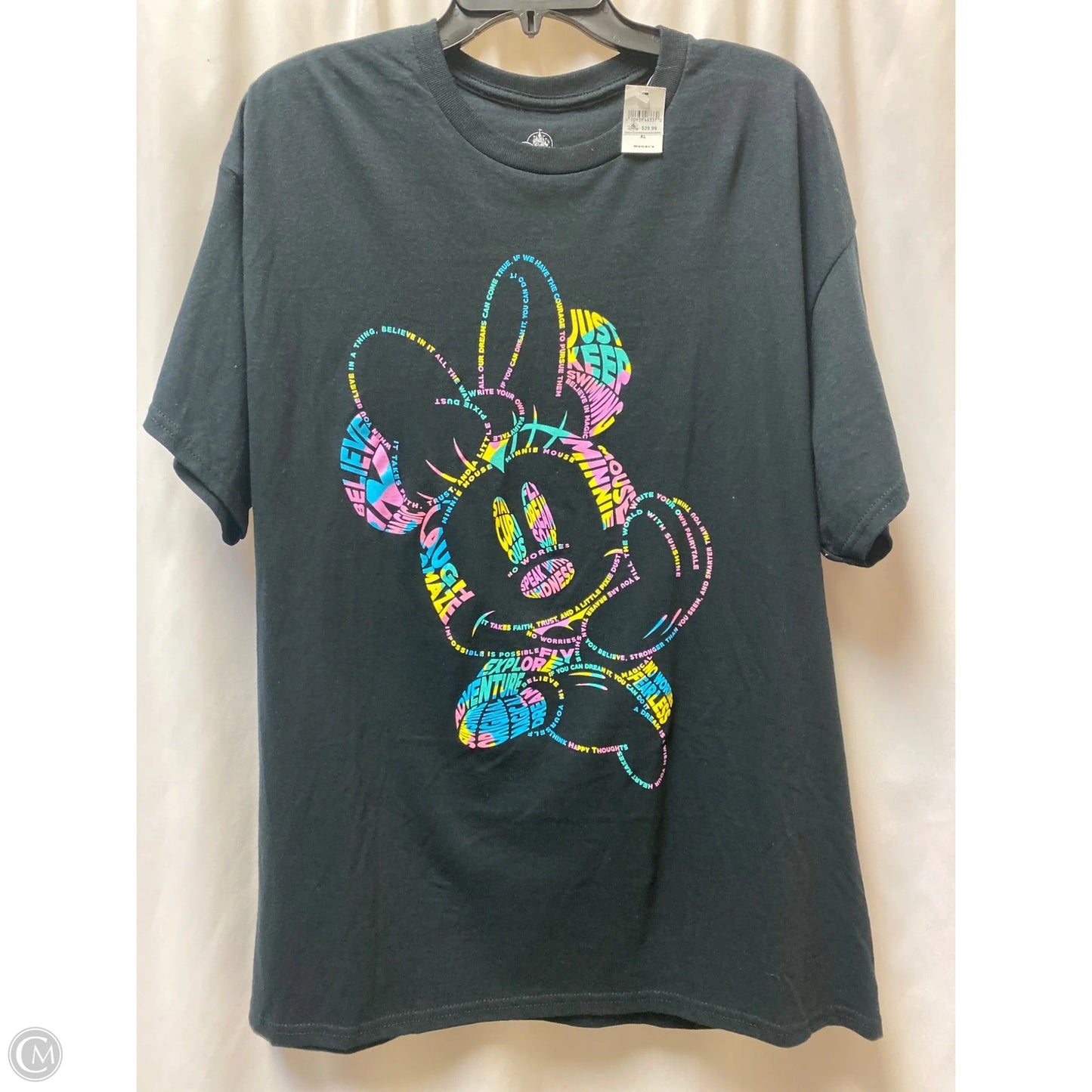 Top Short Sleeve By Disney Store In Black, Size: Xl