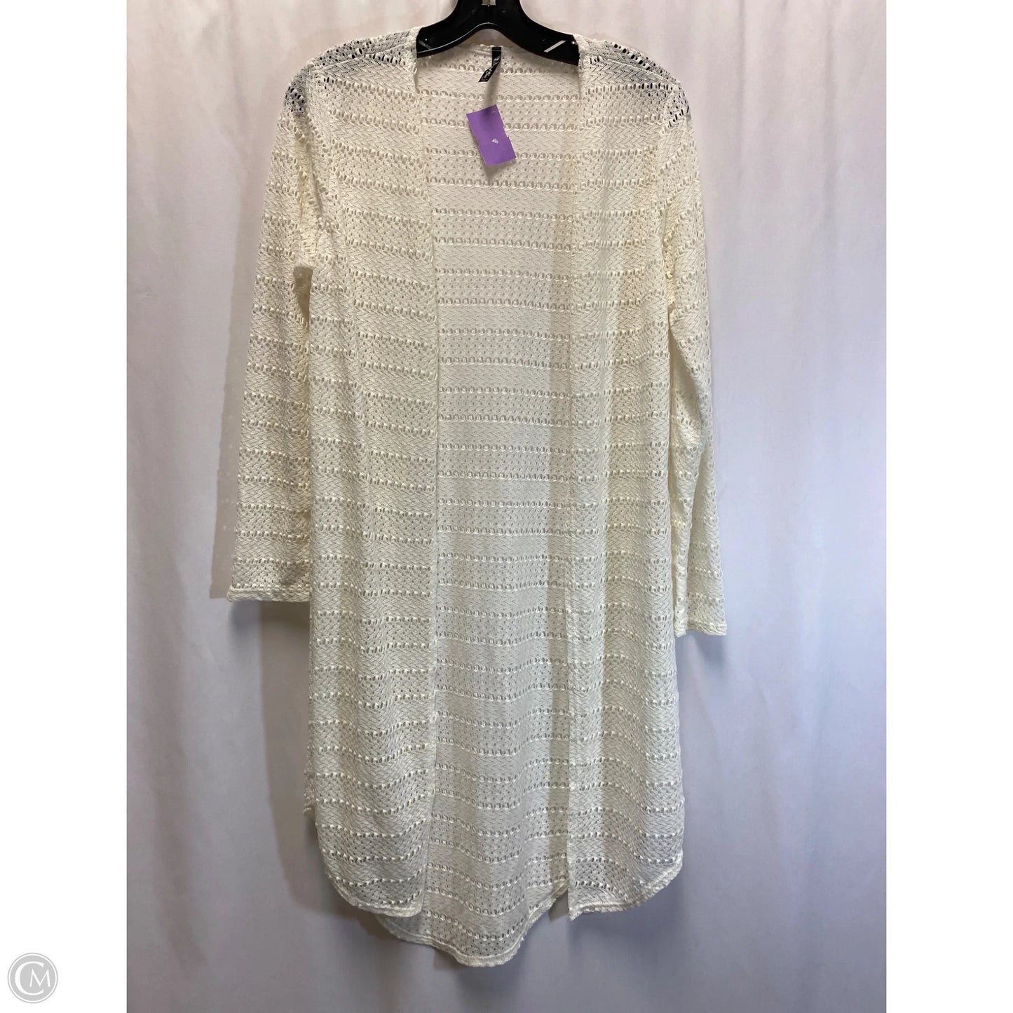 Cardigan By Clothes Mentor In Cream, Size: Mp