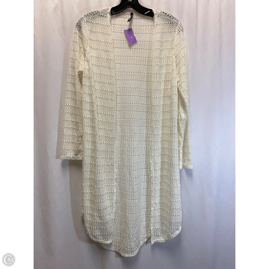 Cardigan By Clothes Mentor In Cream, Size: Mp