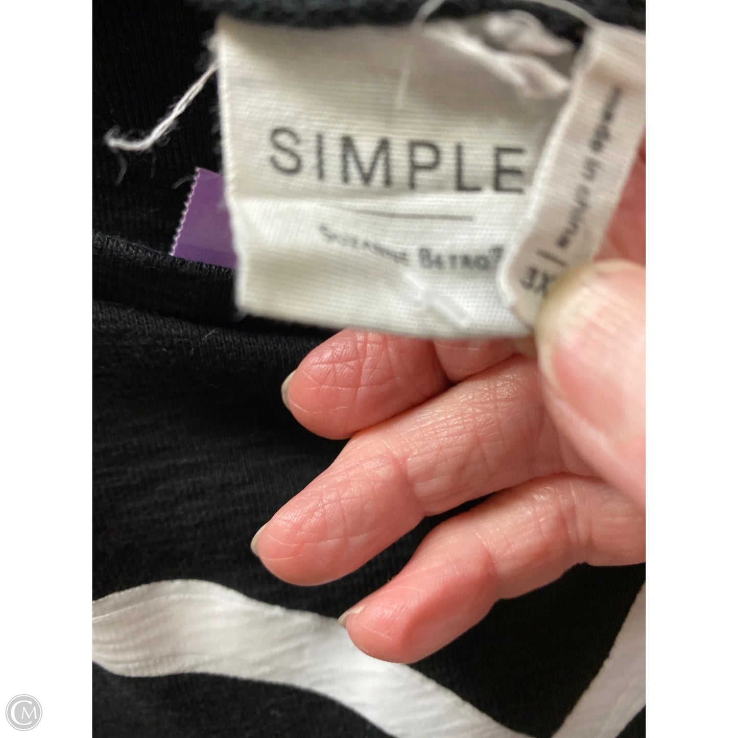 Top Long Sleeve By Suzanne Betro In Black, Size: 3x