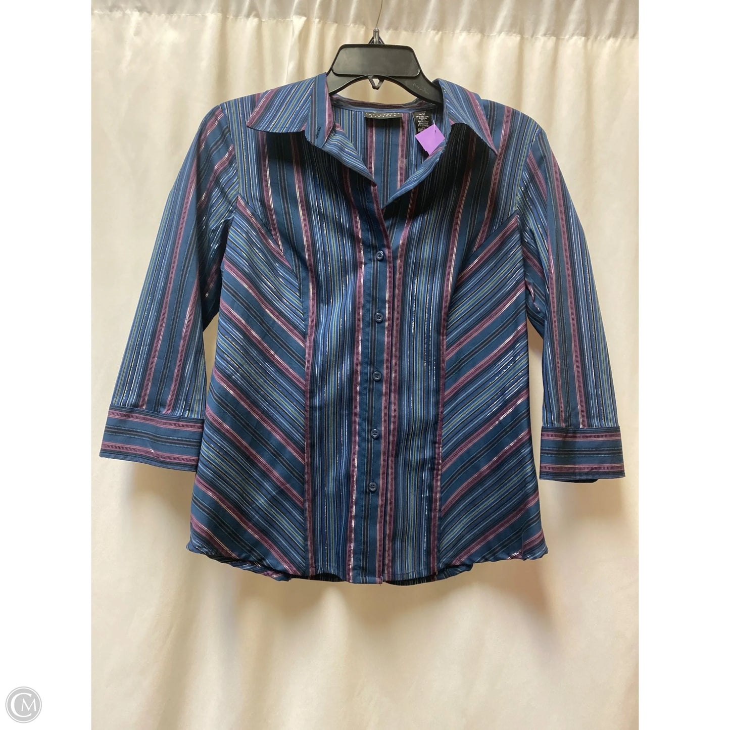 Top Long Sleeve By Clothes Mentor In Blue, Size: M