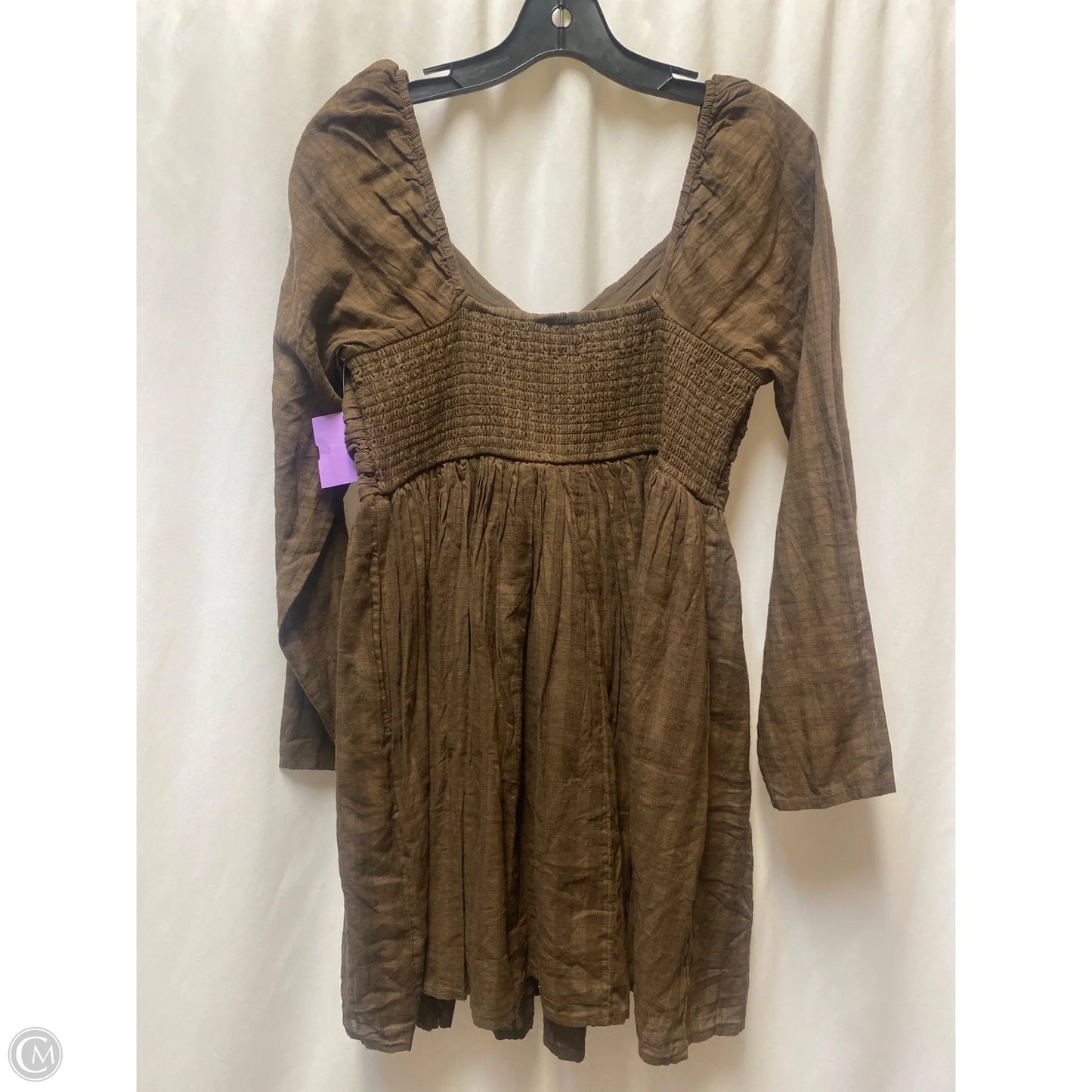 Dress Casual Midi By American Eagle In Brown, Size: M