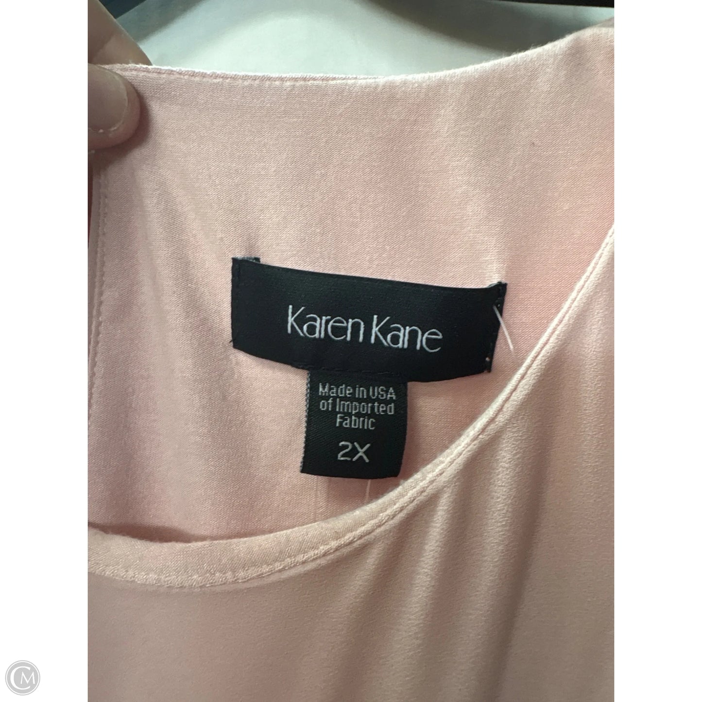 Top Sleeveless By Karen Kane In Pink, Size: 2x