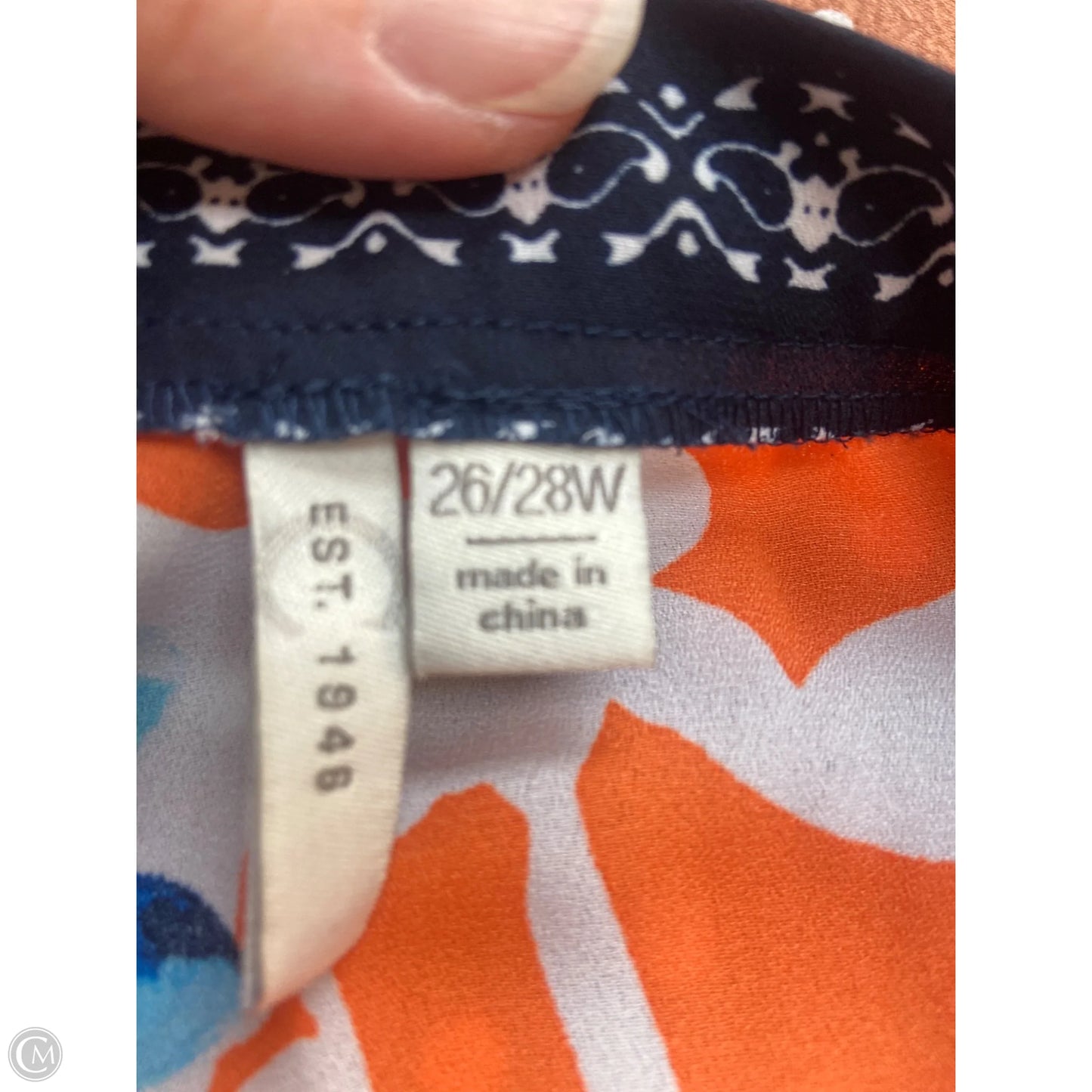 Top Long Sleeve By Cato In Blue, Size: 4x