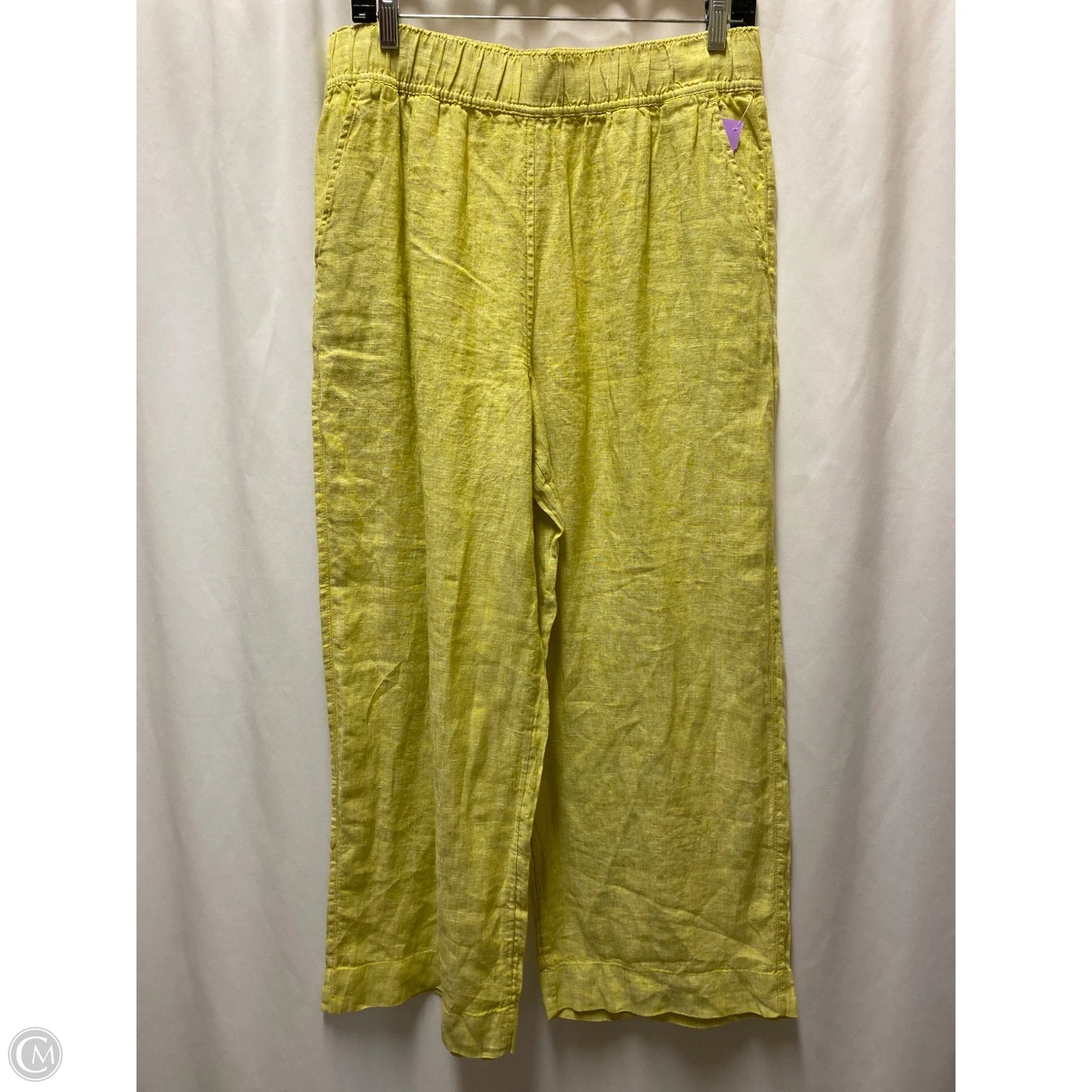Pants Linen By Tahari By Arthur Levine In Yellow, Size: M