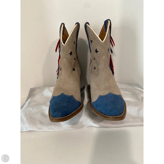 Boots Western By Dingo In Blue & Red, Size: 10