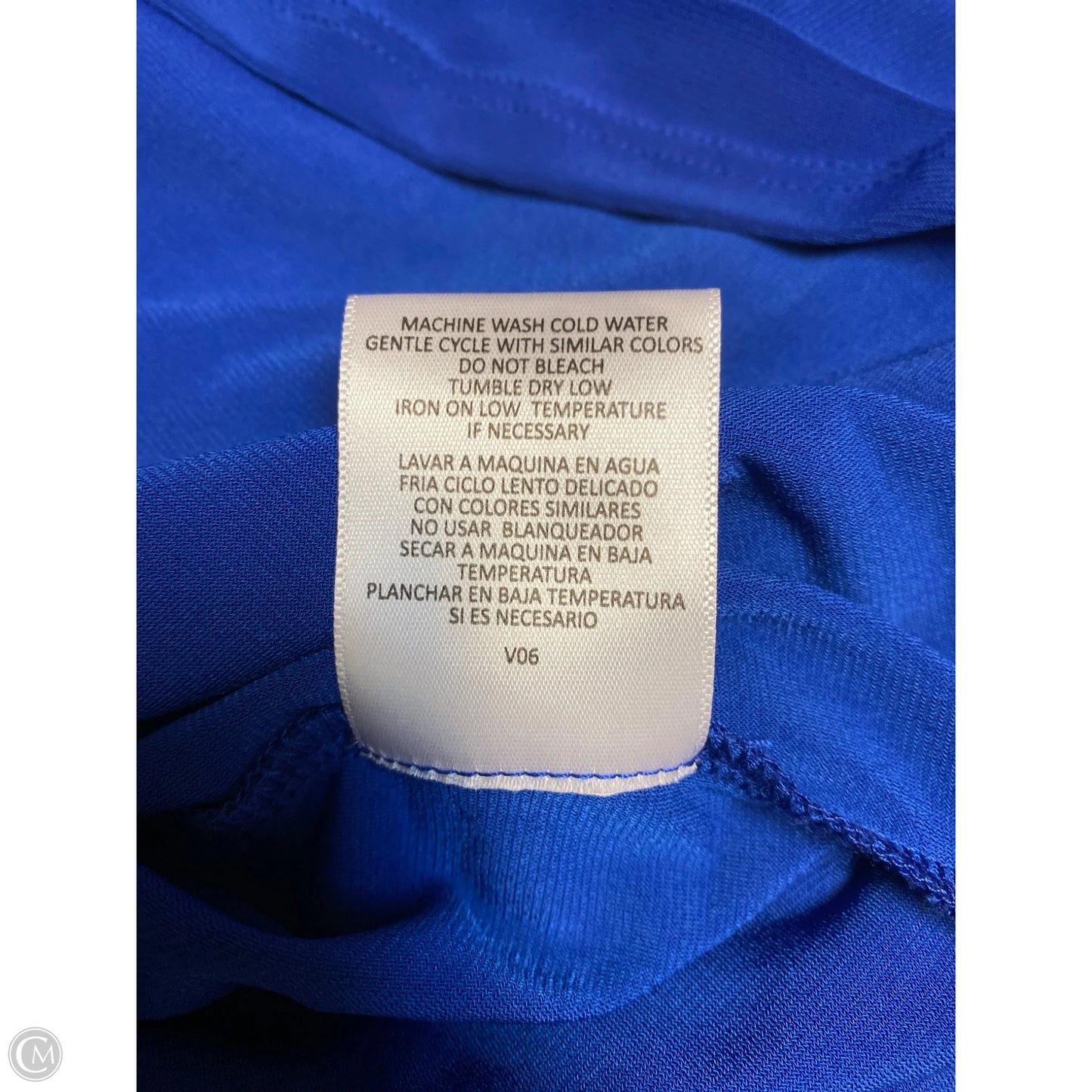 Top Short Sleeve By Auw In Blue, Size: L