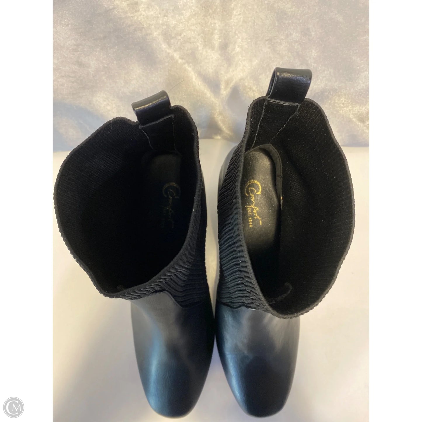 Boots Ankle Heels By Cato In Black, Size: 9