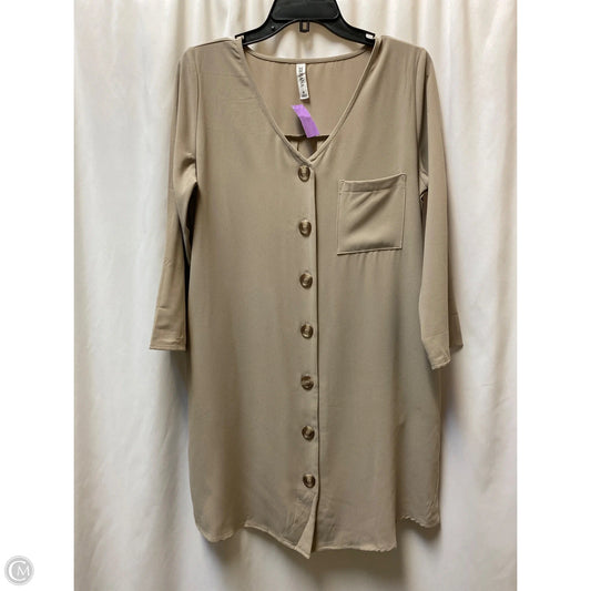 Dress Casual Midi By Zenana Outfitters In Beige, Size: S