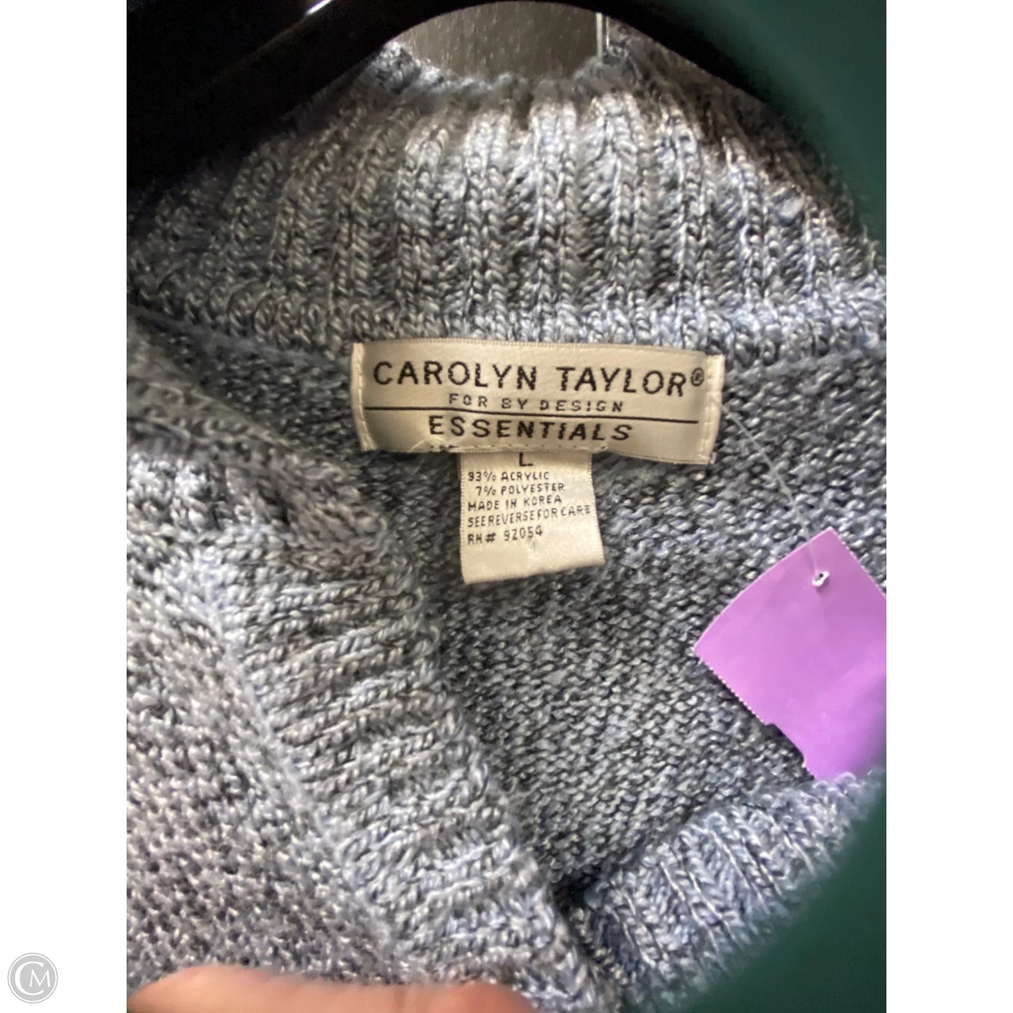 Sweater By Carolyn Taylor In Blue, Size: L