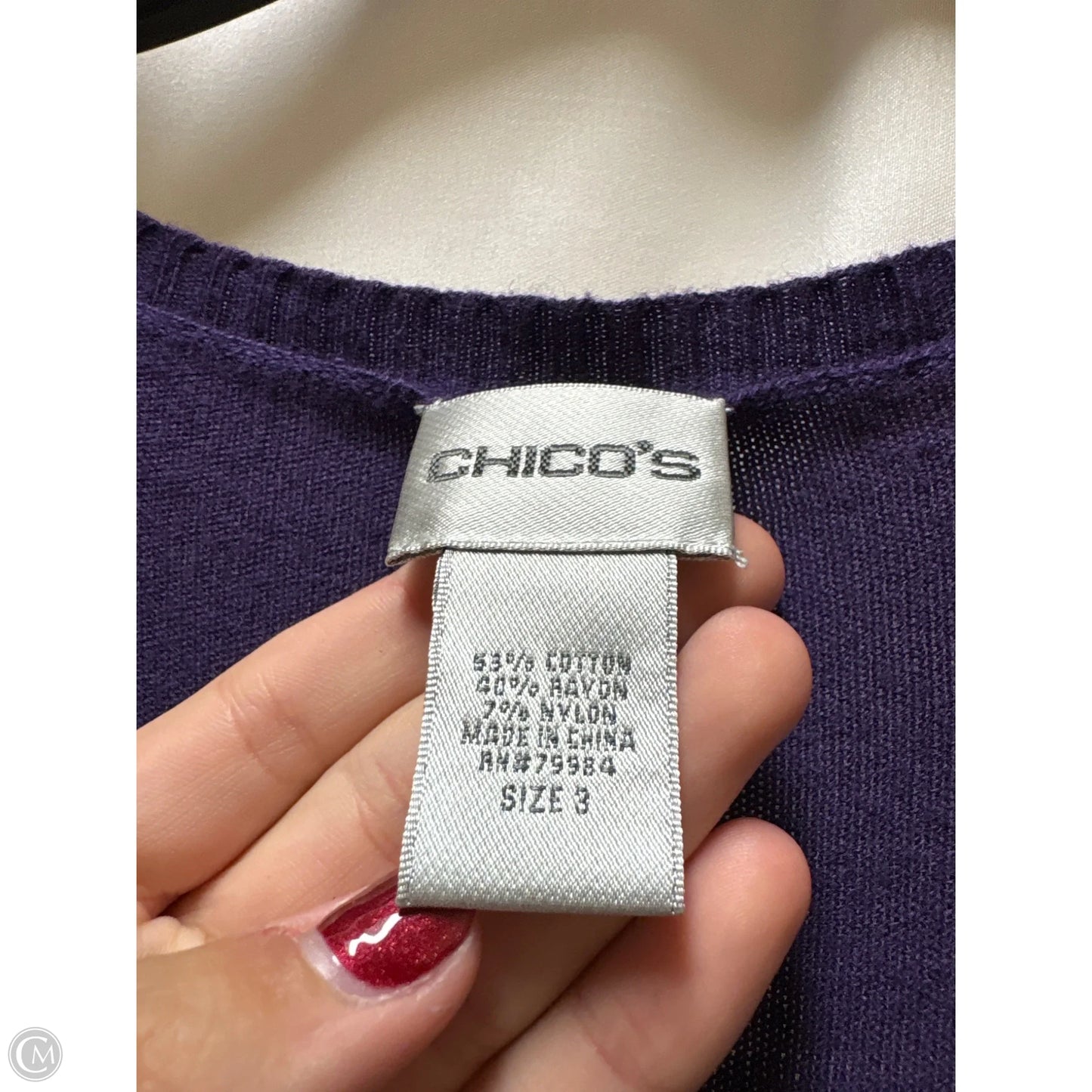 Dress Casual Midi By Chicos In Purple, Size: Xl