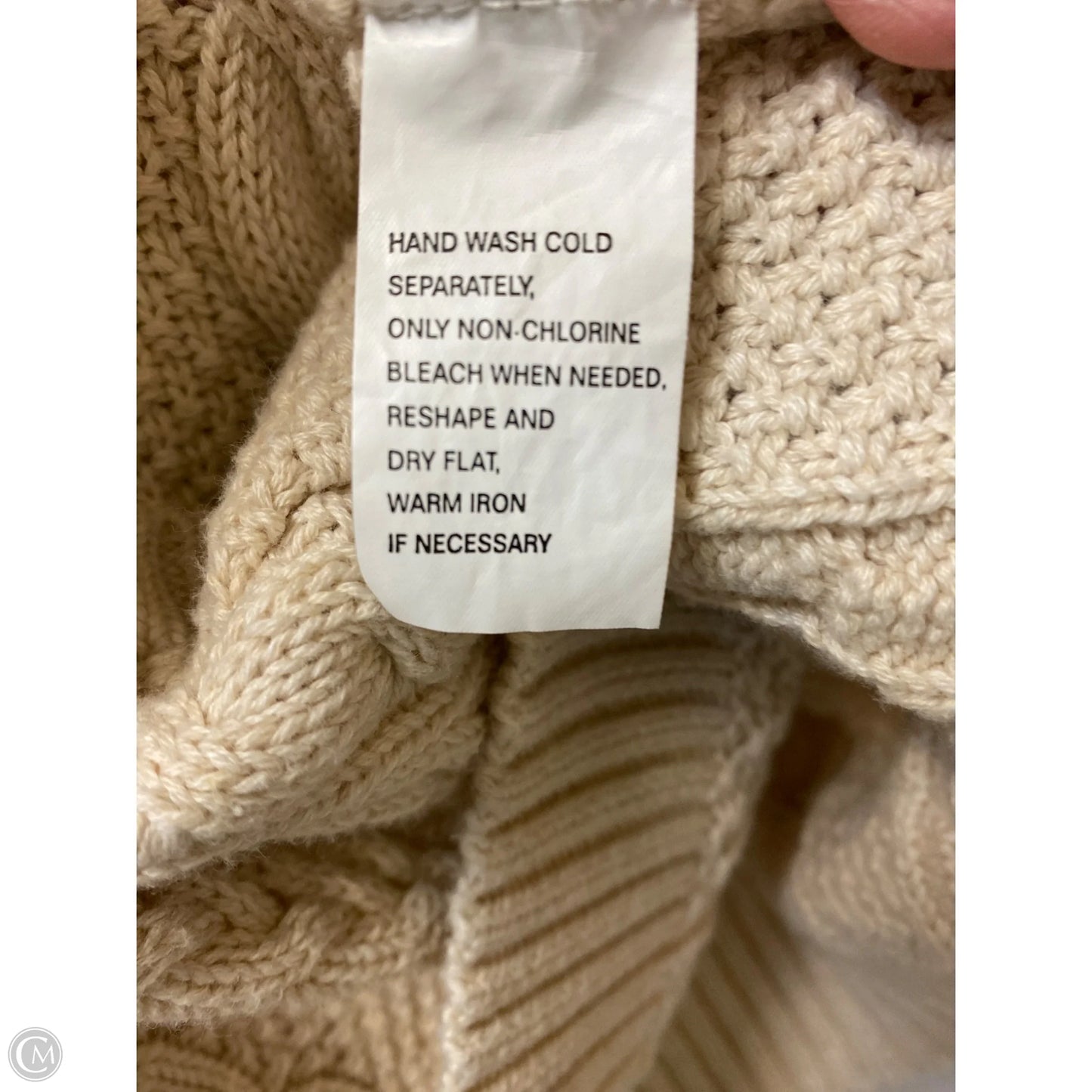 Sweater By Jeanne Pierre In Tan, Size: Xl