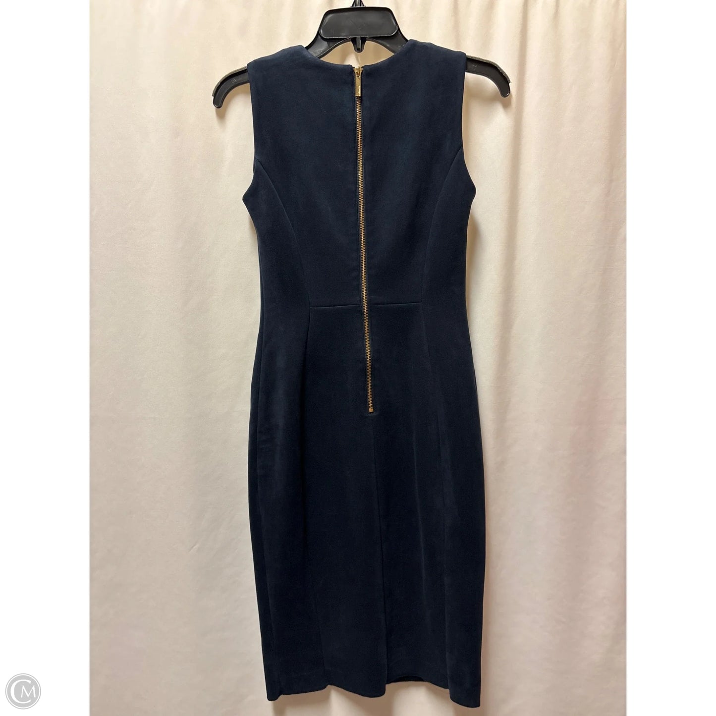 Dress Casual Midi By Calvin Klein In Navy, Size: Xs