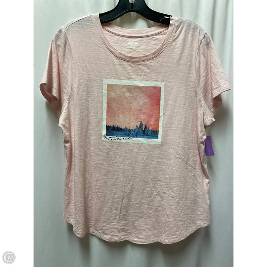 Top Short Sleeve By Old Navy In Pink, Size: L
