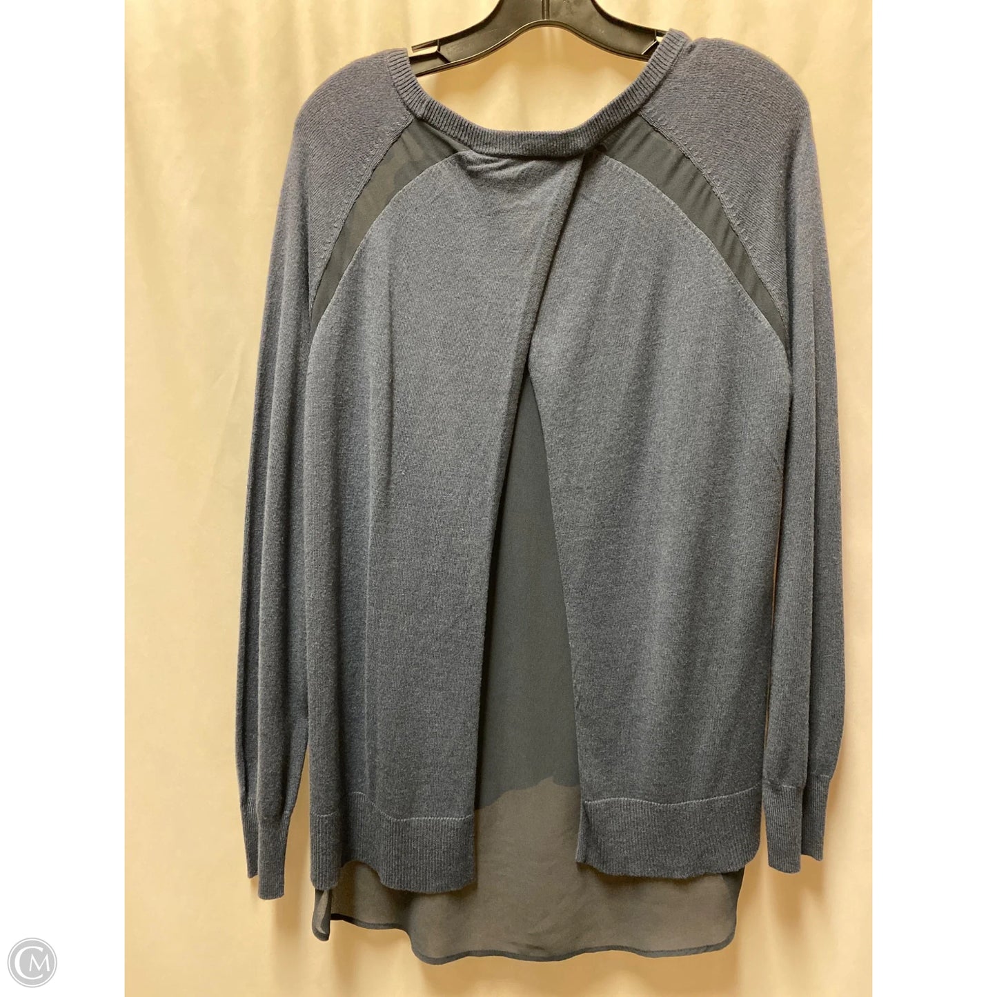 Top Long Sleeve Designer By Halston In Blue, Size: L